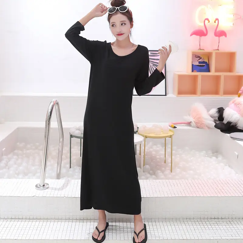 Summer Korean Style Long Sleeve Long Skirt Women - Image 6
