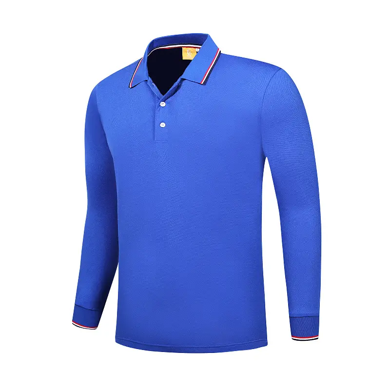 Red Long Sleeve Polo T-Shirt with Embroidered Details - Image 10