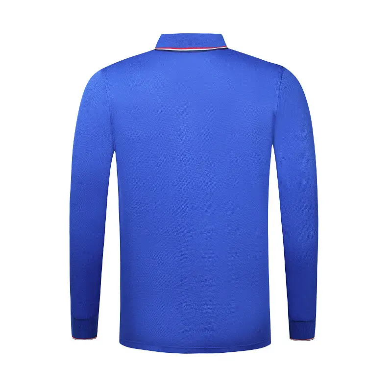 Red Long Sleeve Polo T-Shirt with Embroidered Details - Image 11