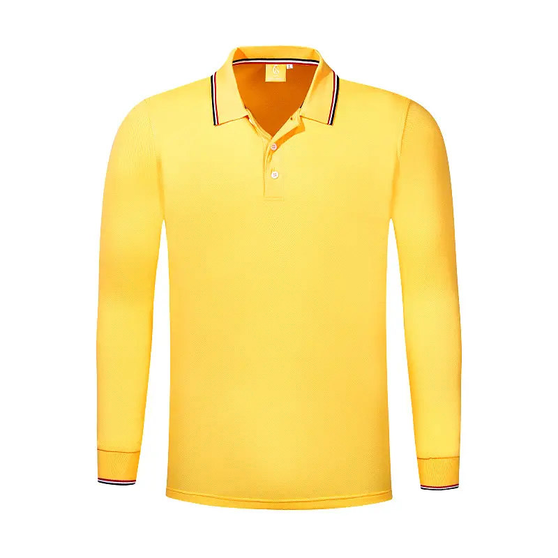 Red Long Sleeve Polo T-Shirt with Embroidered Details - Image 2