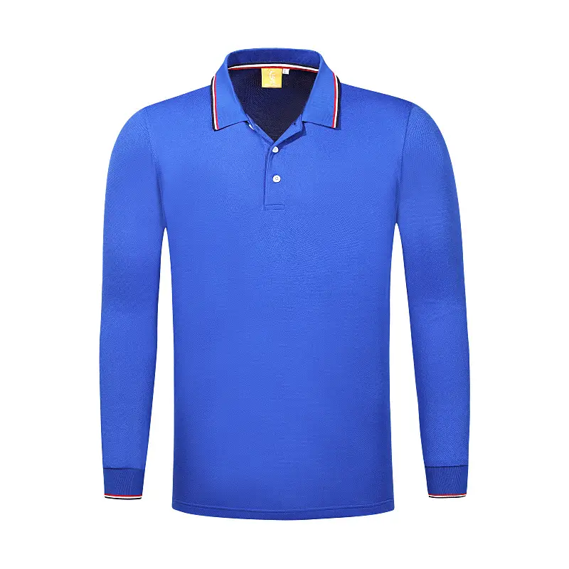 Red Long Sleeve Polo T-Shirt with Embroidered Details - Image 5