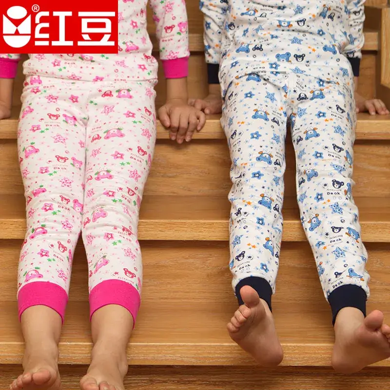 Red Bean Cotton Pants for Boys Girls Autumn Winter Single - Image 7