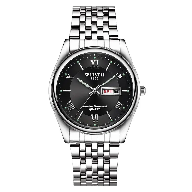 Men's Swiss Brand Blue Dial Quartz Watch with Double Calendar - Image 7