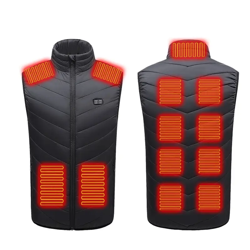 Men USB Heating Vest Blue Large - Image 7
