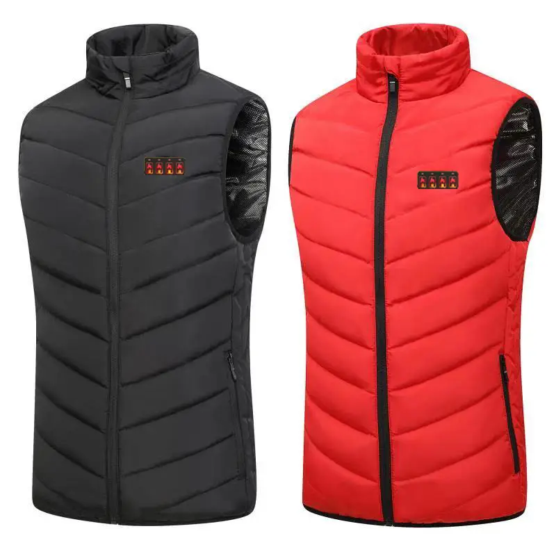 Men USB Heating Vest Blue Large - Image 9