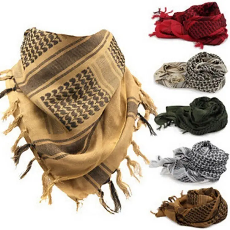 Muslim Scarf Green Plaid Windproof Neck Cover - Image 14