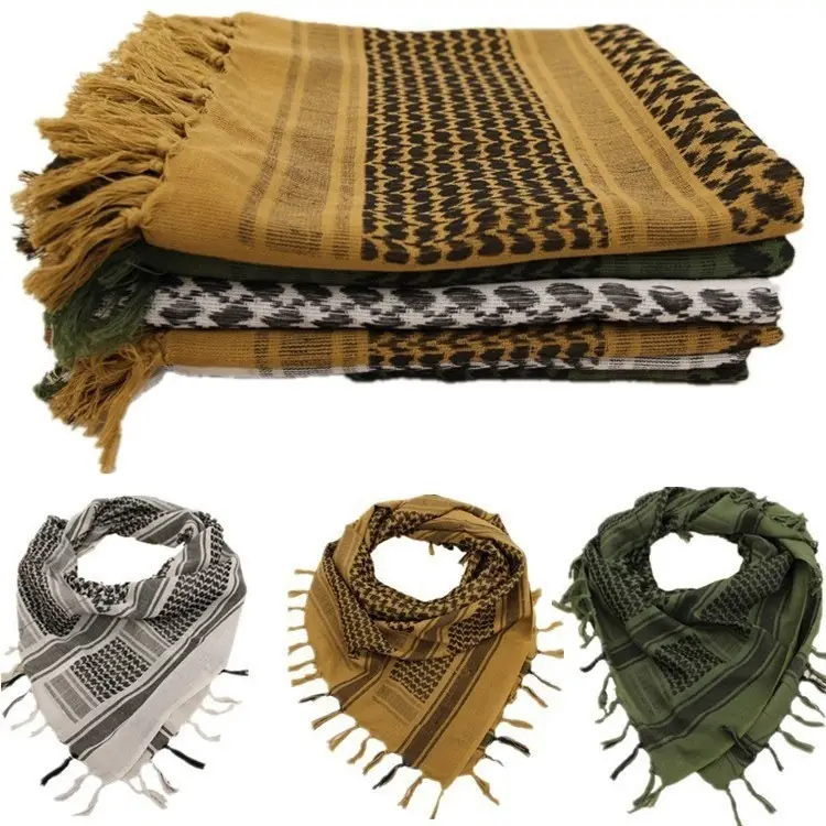 Muslim Scarf Green Plaid Windproof Neck Cover - Image 15