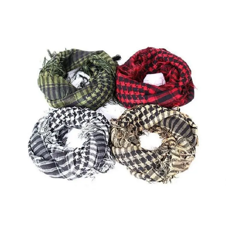 Muslim Scarf Green Plaid Windproof Neck Cover - Image 16