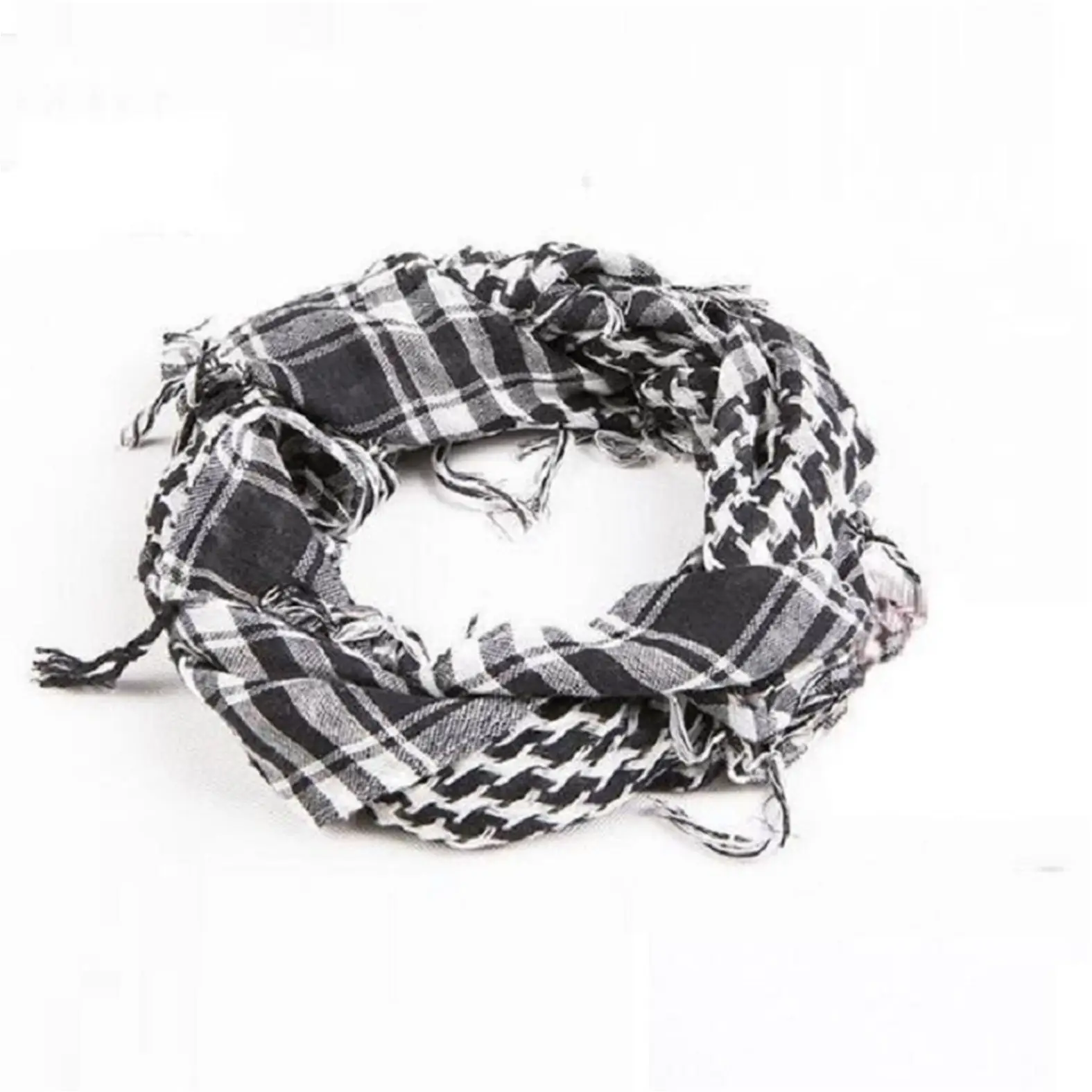 Muslim Scarf Green Plaid Windproof Neck Cover — feature 18