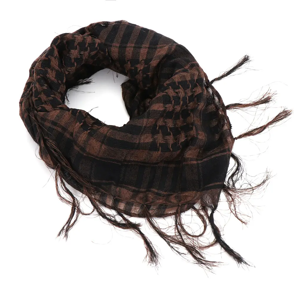 Muslim Scarf Green Plaid Windproof Neck Cover - Image 11