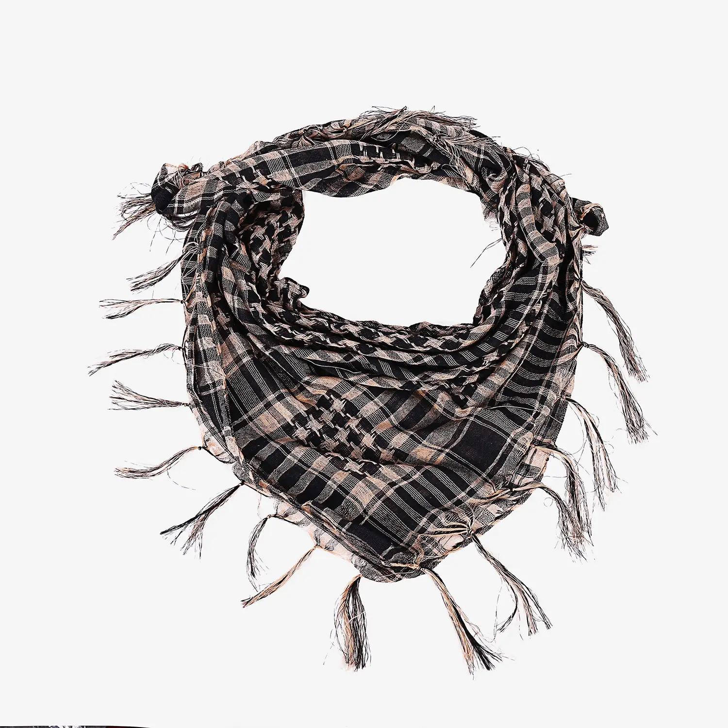 Muslim Scarf Green Plaid Windproof Neck Cover - Image 3