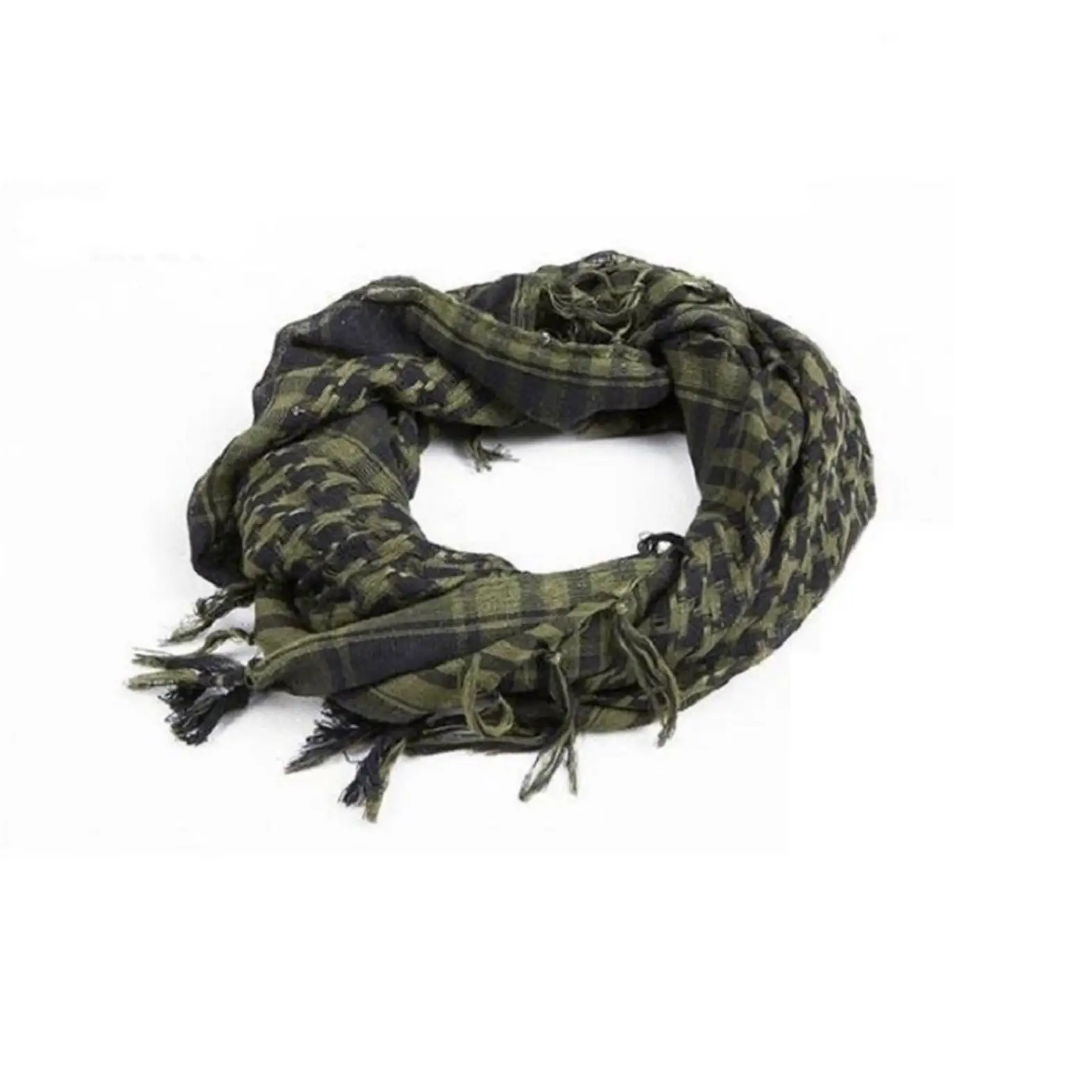 Muslim Scarf Green Plaid Windproof Neck Cover - Image 4