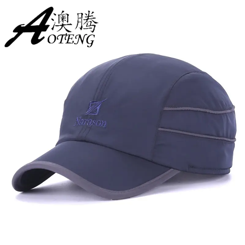 Korean Embroidered Baseball Cap Blue Winter Warm - Image 4