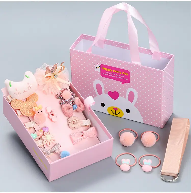 18-Piece Cute Girls Hair Accessories Set with Korean Design — feature 7