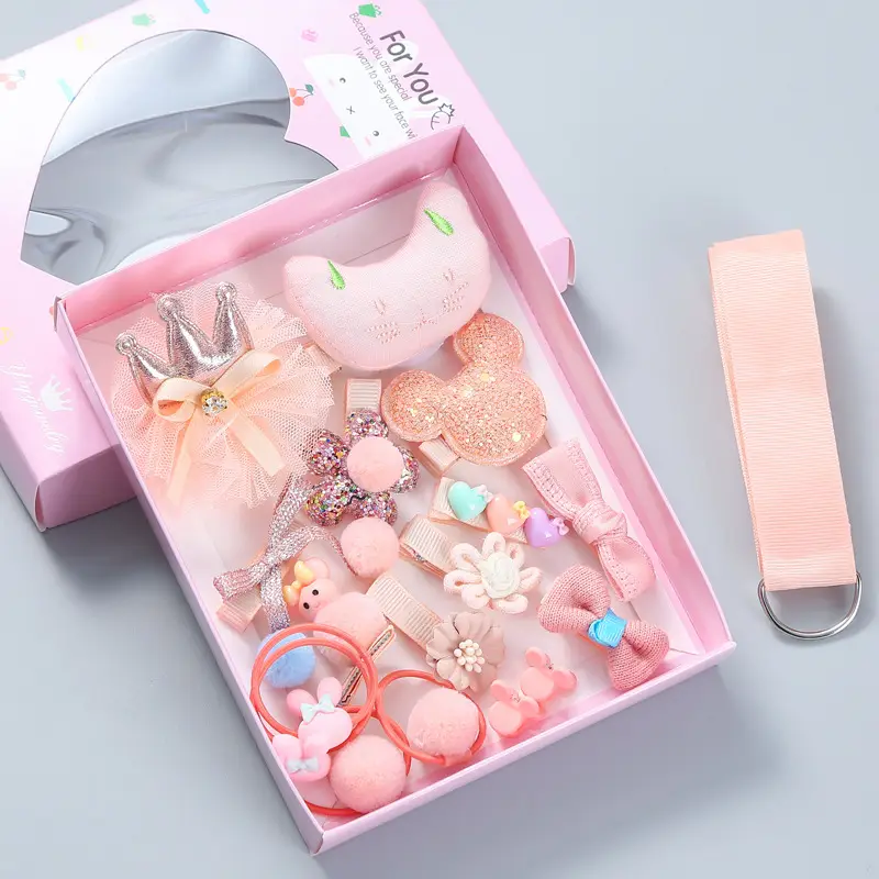 18-Piece Cute Girls Hair Accessories Set with Korean Design - Image 11
