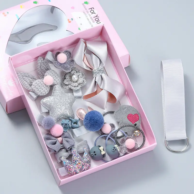 18-Piece Cute Girls Hair Accessories Set with Korean Design - Image 13