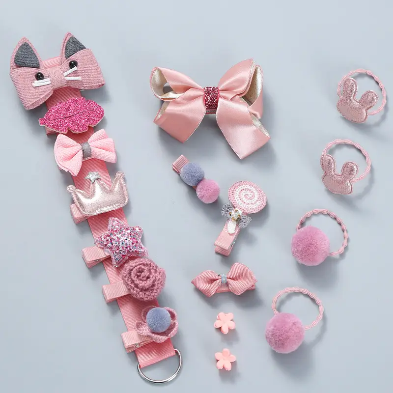 18-Piece Cute Girls Hair Accessories Set with Korean Design - Image 17
