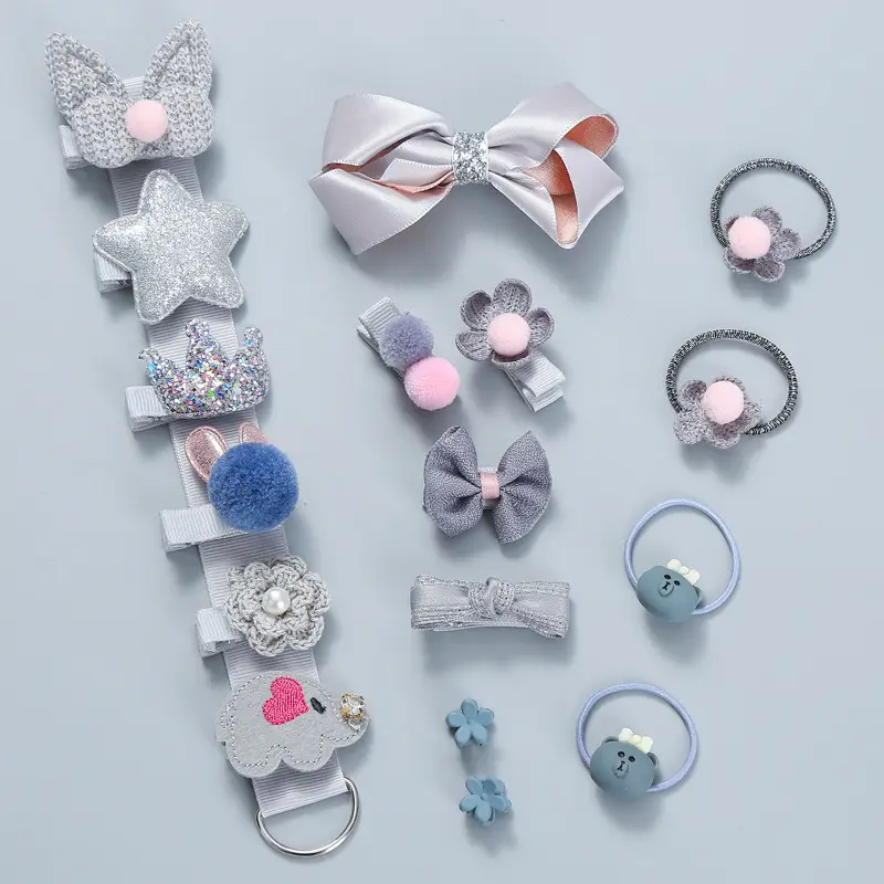18-Piece Cute Girls Hair Accessories Set with Korean Design - Image 19