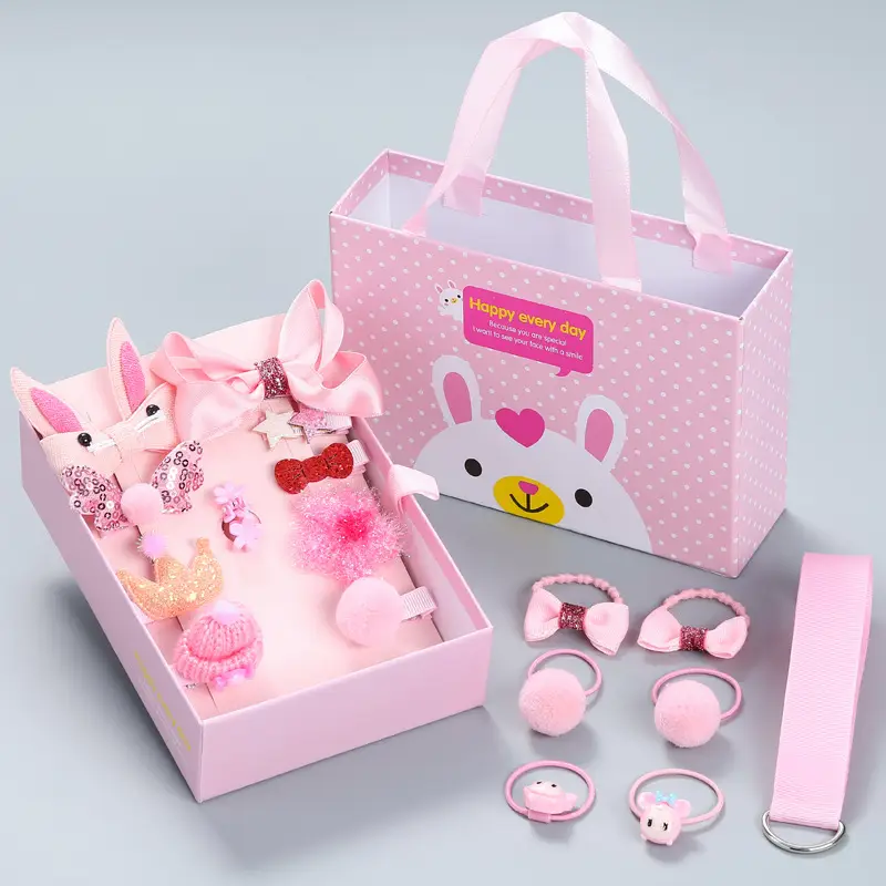 18-Piece Cute Girls Hair Accessories Set with Korean Design - Image 2