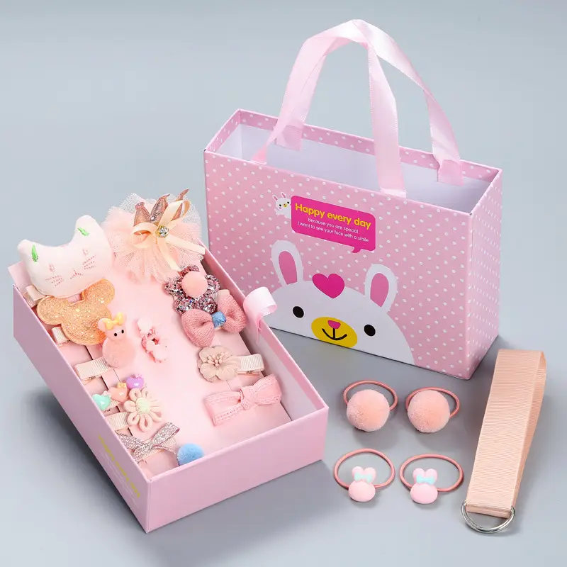 18-Piece Cute Girls Hair Accessories Set with Korean Design - Image 4