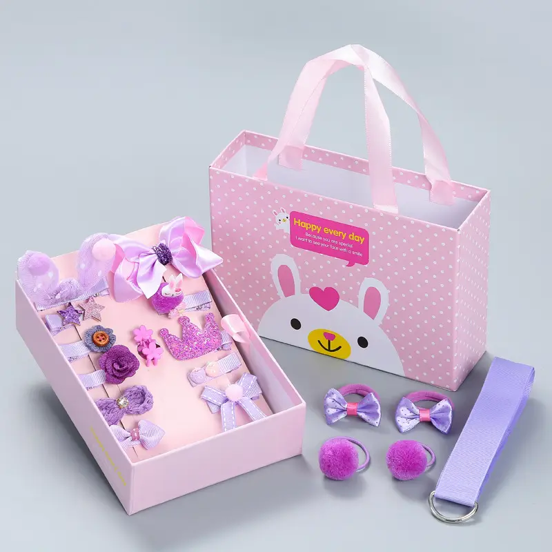 18-Piece Cute Girls Hair Accessories Set with Korean Design - Image 5