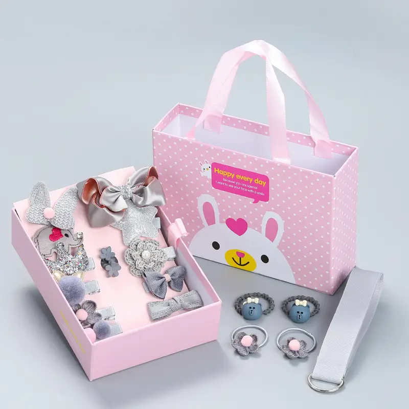 18-Piece Cute Girls Hair Accessories Set with Korean Design - Image 6
