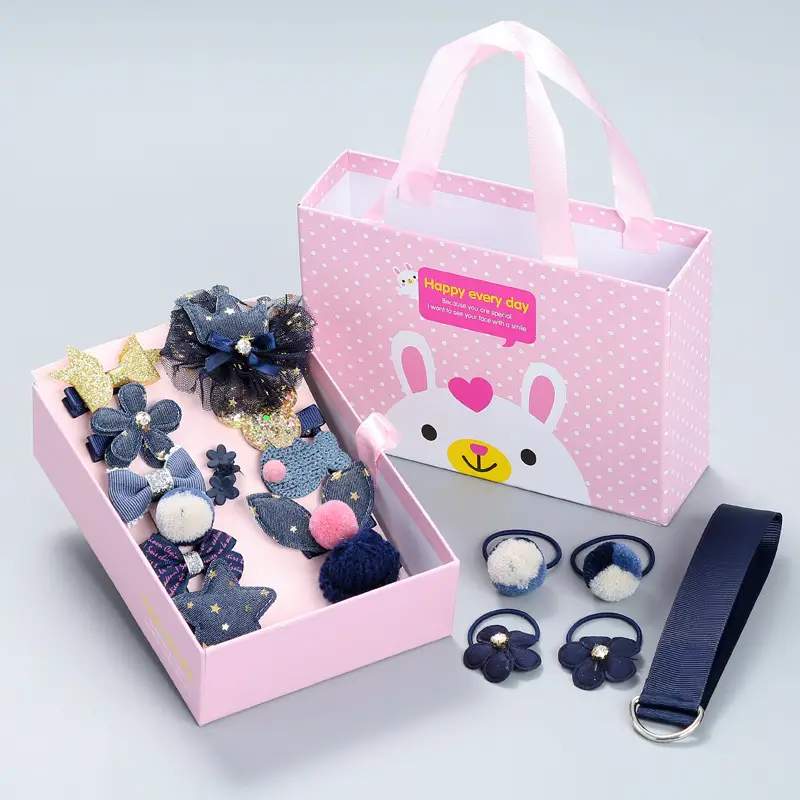18-Piece Cute Girls Hair Accessories Set with Korean Design - Image 7