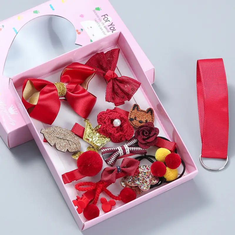 18-Piece Cute Girls Hair Accessories Set with Korean Design - Image 8