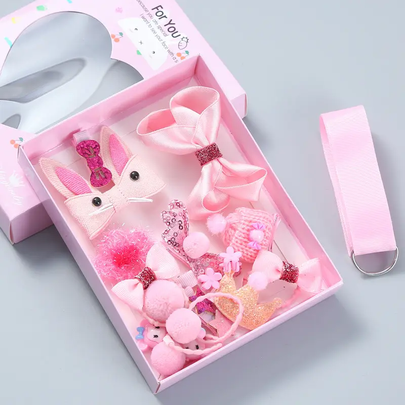 18-Piece Cute Girls Hair Accessories Set with Korean Design - Image 9