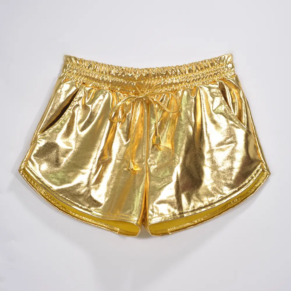 Sexy PU Leather Hot Pants for Women, Silver & Multi Color - Image 8