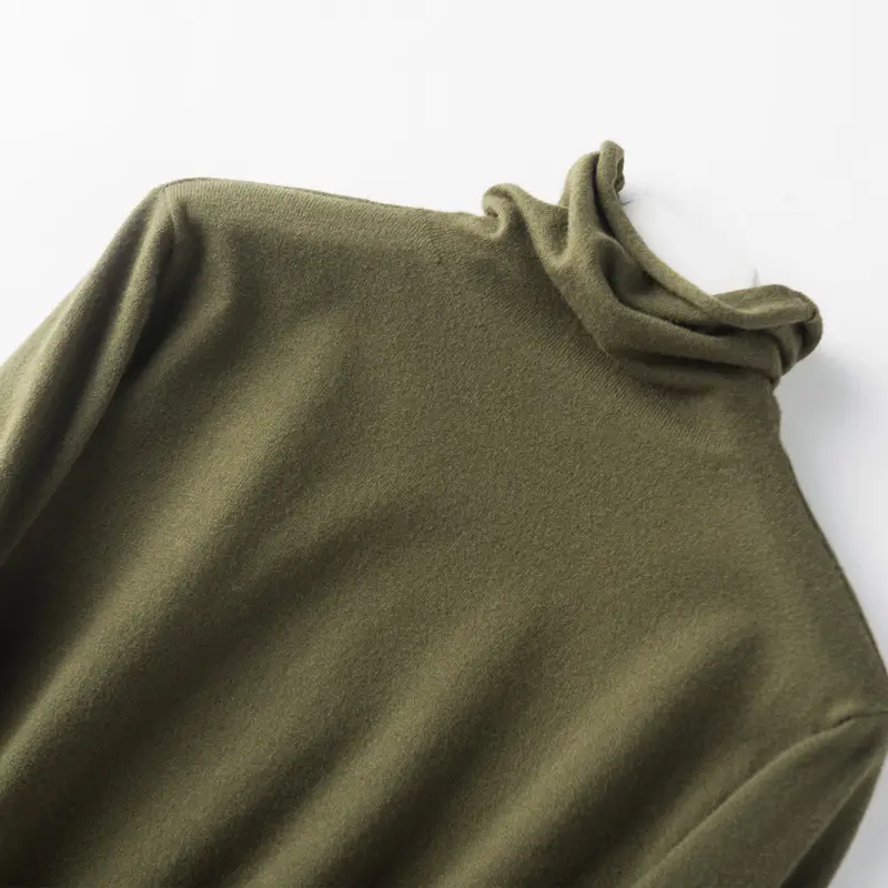 Wholesale Women's White Turtleneck Pullover Thick Wool - Image 5