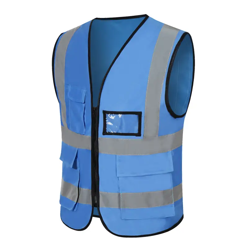 Green Reflective Waistcoat Work Vest with Logo Patch