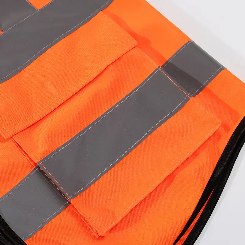 Green Reflective Waistcoat Work Vest with Logo Patch