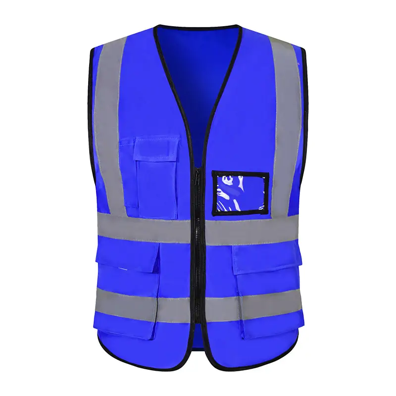 Green Reflective Waistcoat Work Vest with Logo Patch