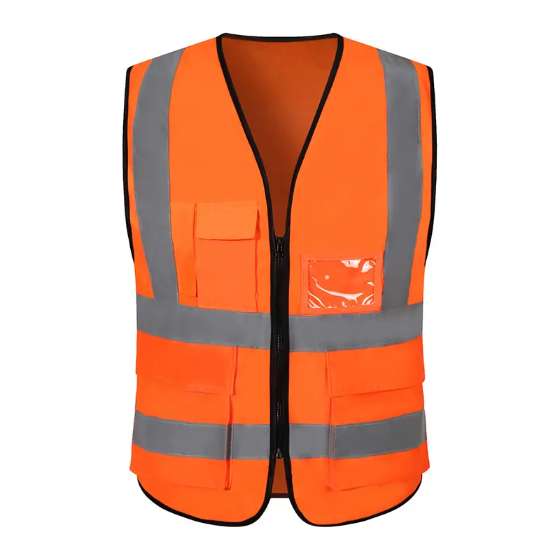 Green Reflective Waistcoat Work Vest with Logo Patch