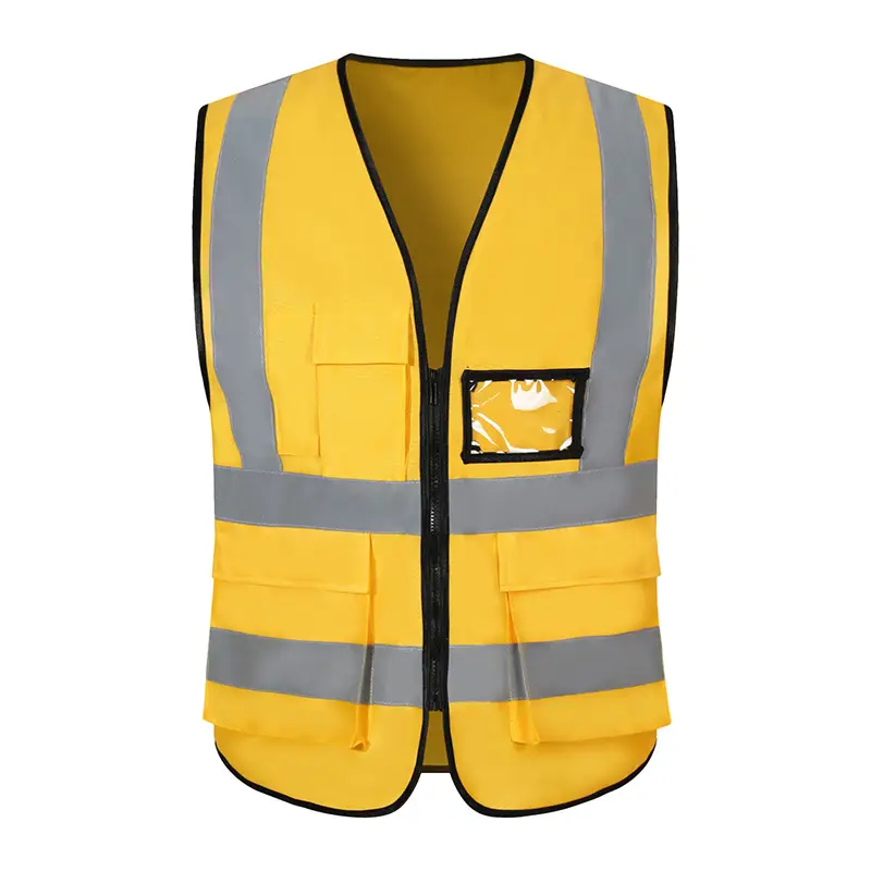 Green Reflective Waistcoat Work Vest with Logo Patch