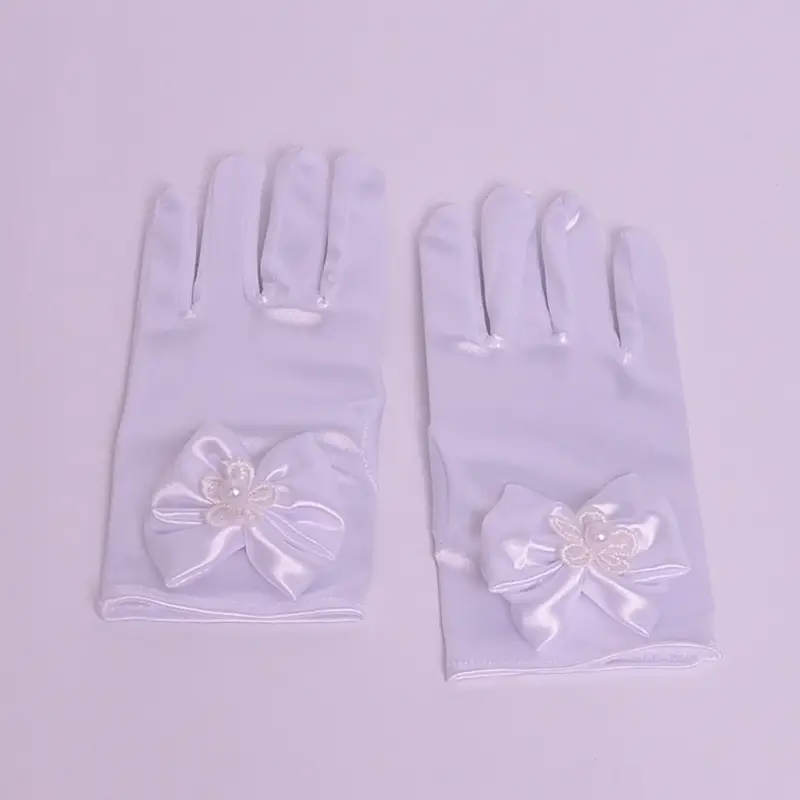 White Performance Gloves for Princess Bow Dress - Image 7