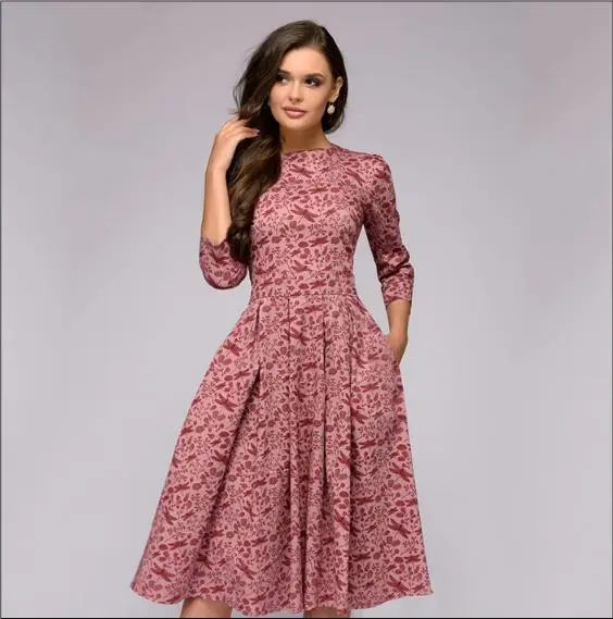 2022 Floral A-Shape Dress Party Wear - Image 9