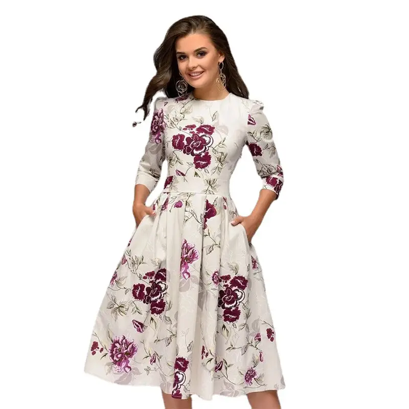 2022 Floral A-Shape Dress Party Wear - Image 11