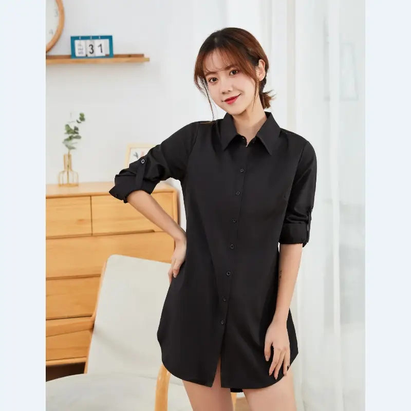 Women's Pink Long Sleeve Button Down Shirt Large - Image 2