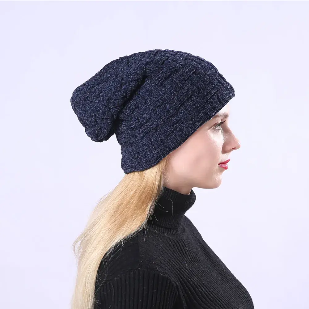 Maroon Double-Layer Velvet Ski Hat for Men Women - Image 8