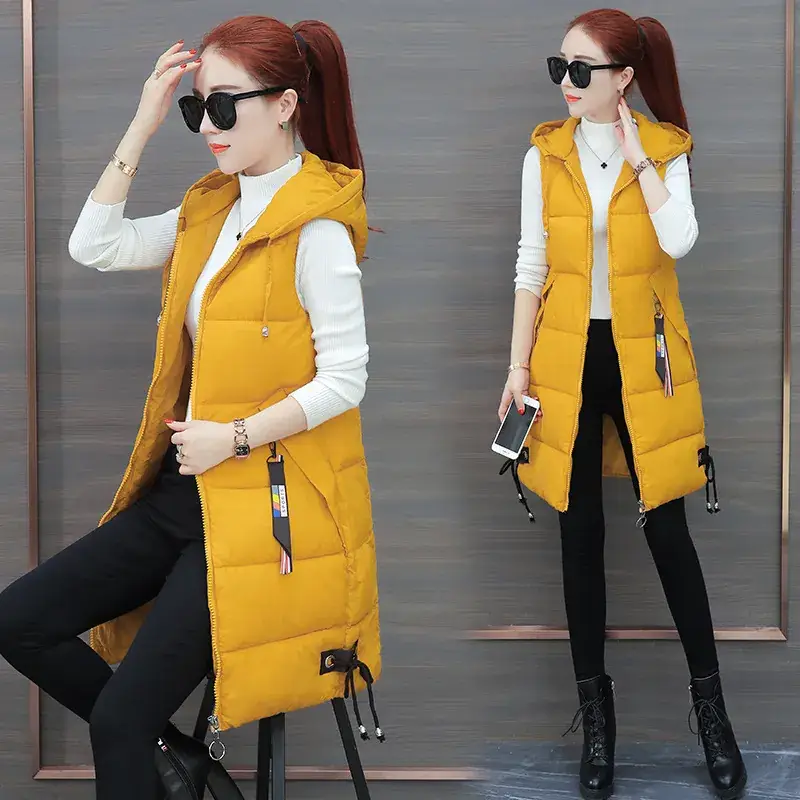 Women Korean Style Down Cotton Vest Large Size