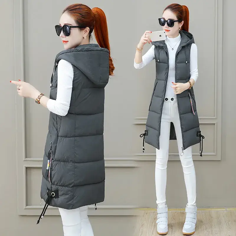 Women Korean Style Down Cotton Vest Large Size