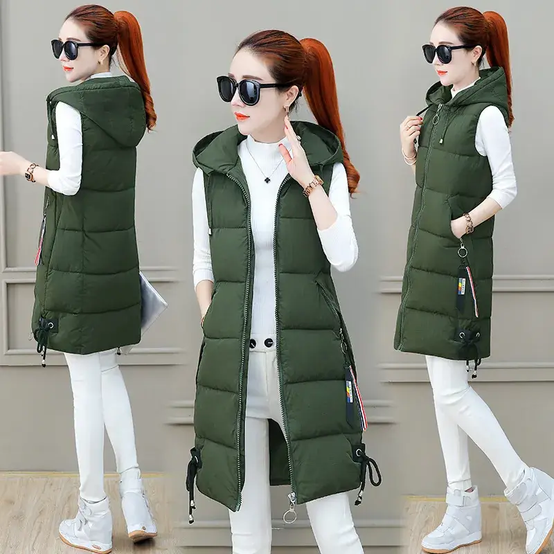 Women Korean Style Down Cotton Vest Large Size