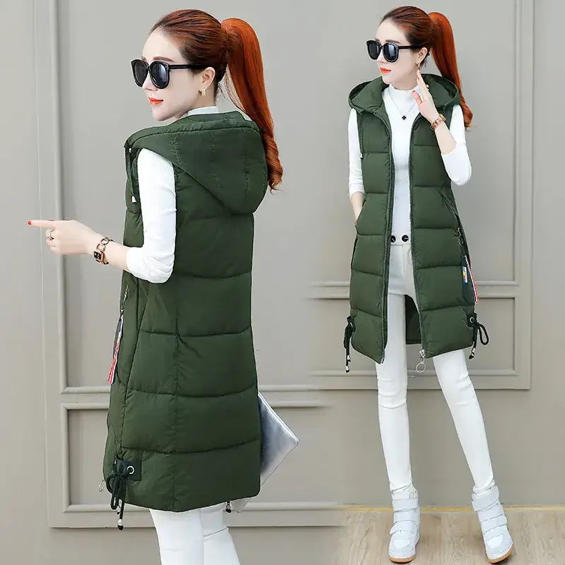 Women Korean Style Down Cotton Vest Large Size