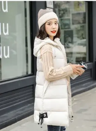 Women Korean Style Down Cotton Vest Large Size