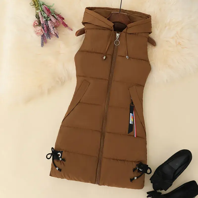 Women Korean Style Down Cotton Vest Large Size