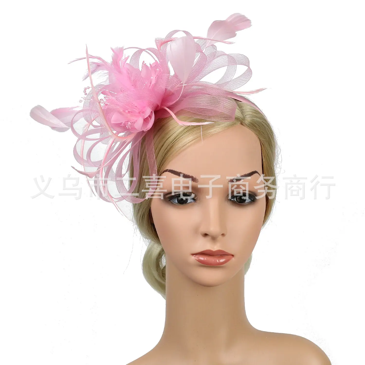 European Feather Headwear Bridal Hair Accessories Mesh Small Top Hat - Image 13