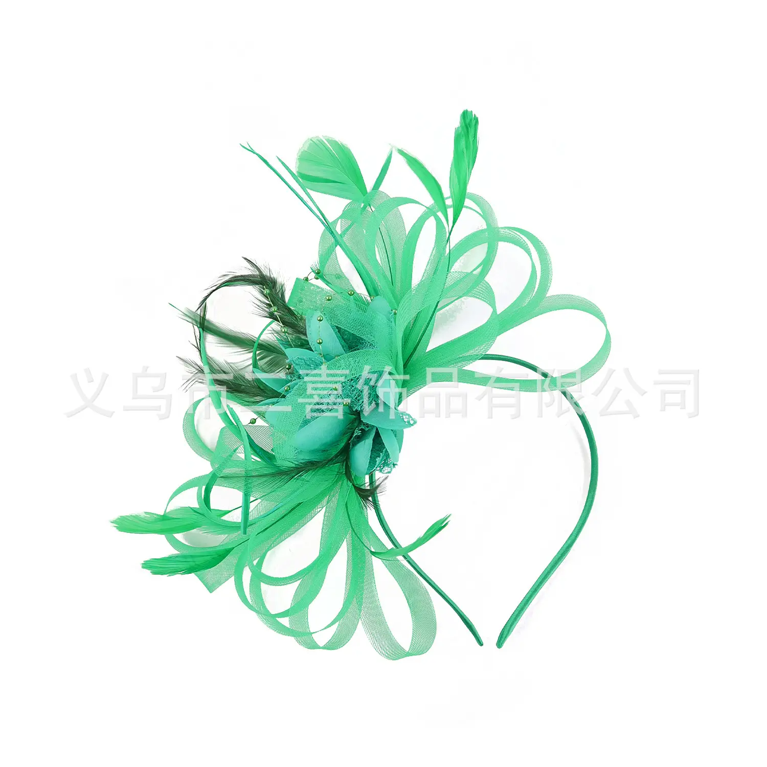 European Feather Headwear Bridal Hair Accessories Mesh Small Top Hat - Image 5