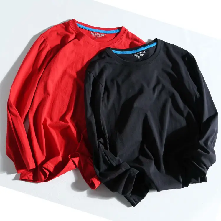 White Cotton Crewneck Long Sleeve T-Shirt